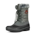 thumbnail image 1 of DREAM PAIRS Women Winter Mid Calf insulation Waterproof Faux Fur Snow Boots Grey Size 8, 1 of 5