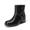 thumbnail image 1 of DREAM PAIRS Women's Ankle Booties Low Heel Biker Motorcycle Boots with Buckle Strap, 1 of 7