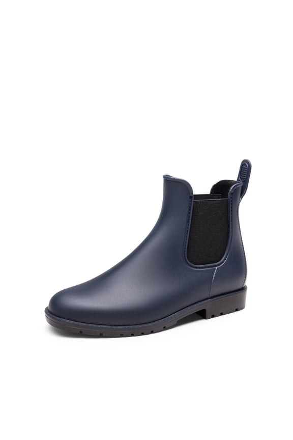 Women's Ankle Rain Boots Chelsea Short Boots Waterproof Elastic Slip On Lightweight Comfortable Garden Outdoor Shoes