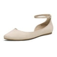 thumbnail image 1 of DREAM PAIRS Women’s Ankle Strap Comfortable Dress Ballet D'Orsay Flats Shoes NUDE/SUEDE DFA219 size 7.5, 1 of 5