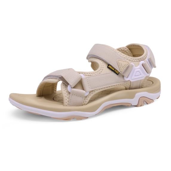 DREAM PAIRS Women’s Arch Support Hiking Sandals Sport Outdoor Athletic Comfortable Summer Beach Water Sandals DSA214 BEIGE Size 8