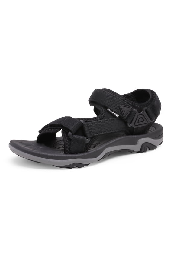 Women’s Arch Support Hiking Sandals Sport Outdoor Athletic Comfortable Summer Beach Water Sandals DSA214 BLACK Size 11