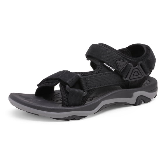 DREAM PAIRS Women’s Arch Support Hiking Sandals Sport Outdoor Athletic Comfortable Summer Beach Water Sandals DSA214 BLACK Size 6