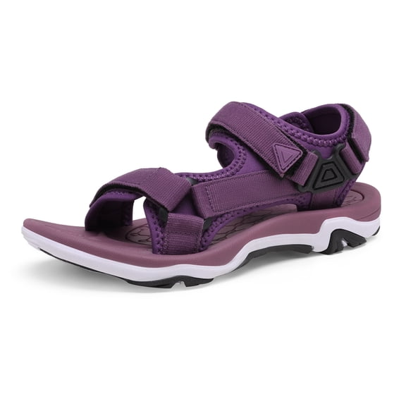 DREAM PAIRS Women’s Arch Support Hiking Sandals Sport Outdoor Athletic Comfortable Summer Beach Water Sandals DSA214 BURGUNDY Size 5