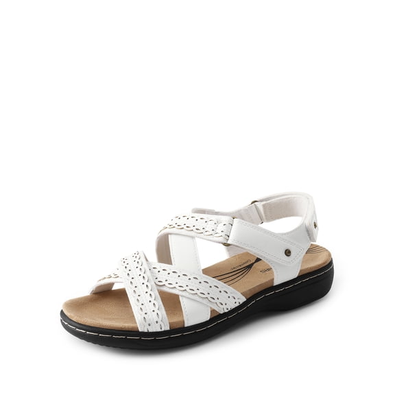 DREAM PAIRS Women's Arch Support Sandals Comfortable Open Toe Dress Flats Walking Sandals for Summer