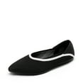 thumbnail image 1 of DREAM PAIRS Women's Ballet Dressy Flats Comfortable Pointed Toe Knit Flat Shoes Slip On Foldable Soft Casual Work Office Flats, 1 of 5