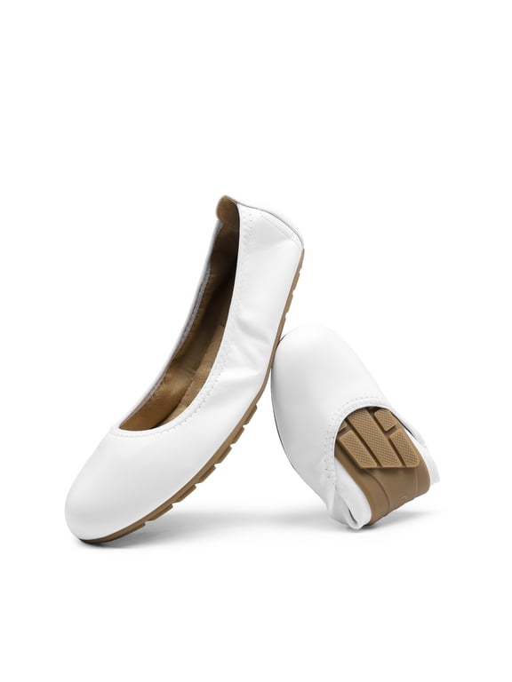 Women’s Ballet Flats Foldable Round Toe Dressy Comfortable Slip On Dress Shoes