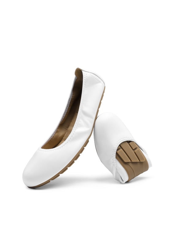 Women’s Ballet Flats Foldable Round Toe Dressy Comfortable Slip On Dress Shoes
