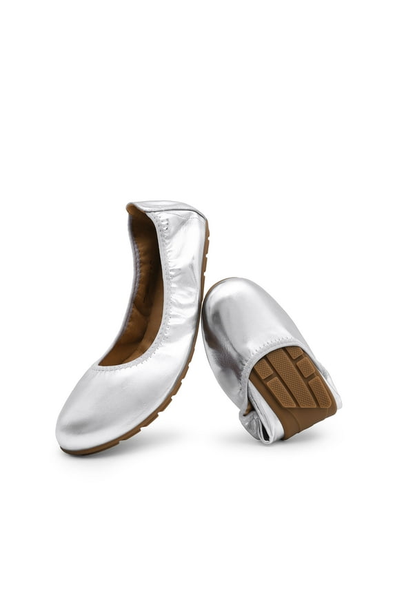 Women’s Ballet Flats Foldable Round Toe Dressy Comfortable Slip On Dress Shoes