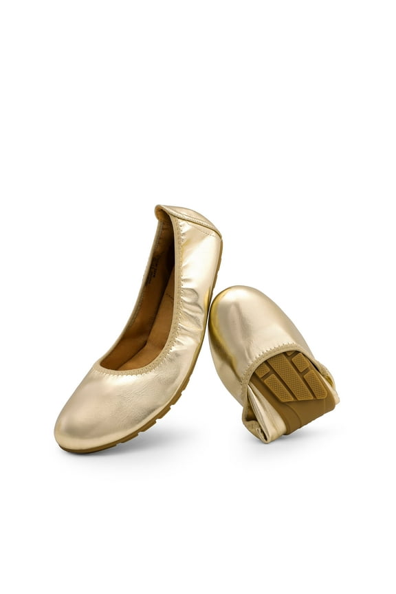 Women’s Ballet Flats Foldable Round Toe Dressy Comfortable Slip On Dress Shoes