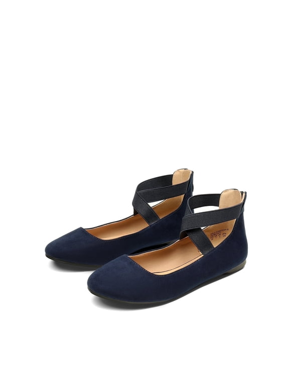 Women's Ballet Flats Stretchy Mary Jane Slip-Ons Lightweight & Comfortable for Work/Daily Wear
