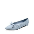 thumbnail image 1 of DREAM PAIRS Women's Ballet Flats with Bow & Scalloped Detail - Soft Micro Suede Pointed Toe Shoes for Casual & Formal Wear, 1 of 8