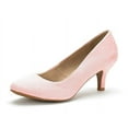 thumbnail image 1 of DREAM PAIRS Women's Bridal Wedding Party Low Heel Pump Shoes LUVLY PINK/SUEDE Size 5.5, 1 of 6
