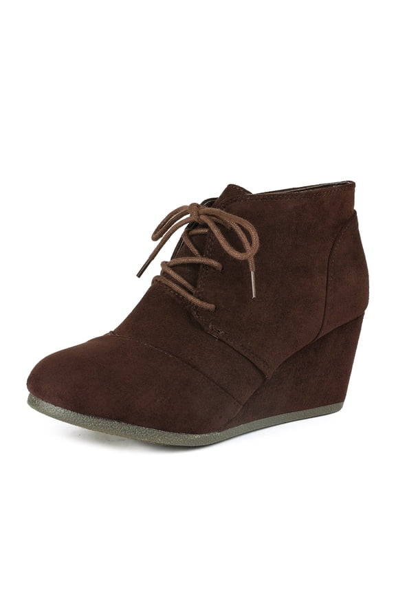 Women's Casual Fashion Outdoor Lace Up Low Wedge Heel Booties Shoes TOMSON BROWN Size 11