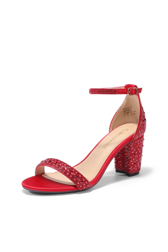 Women's Chunk Low Heel Pump Sandals