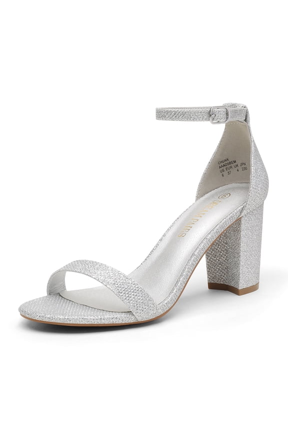 Women's Chunk Low Heel Pump Sandals