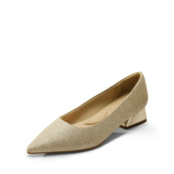 DREAM PAIRS Women's Chunky Heels Closed Toe Low Block Work Shoes Pointed Toe Dress Comfortable Wedding Pumps