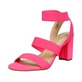 thumbnail image 1 of DREAM PAIRS Women's Chunky High Heel Open-Toe Sandals with Elastic Straps, 1 of 4