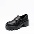 thumbnail image 1 of BURUDANI Women's Chunky Loafers Platform Comfortable Slip-On Dressy Business Casual Fashion Outfit Loafer Shoes, 1 of 6