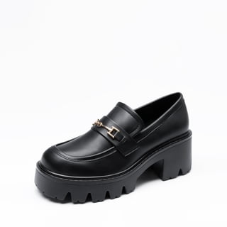 BURUDANI Women's Chunky Loafers Platform Comfortable Slip-On Dressy Business Casual Fashion Outfit Loafer Shoes