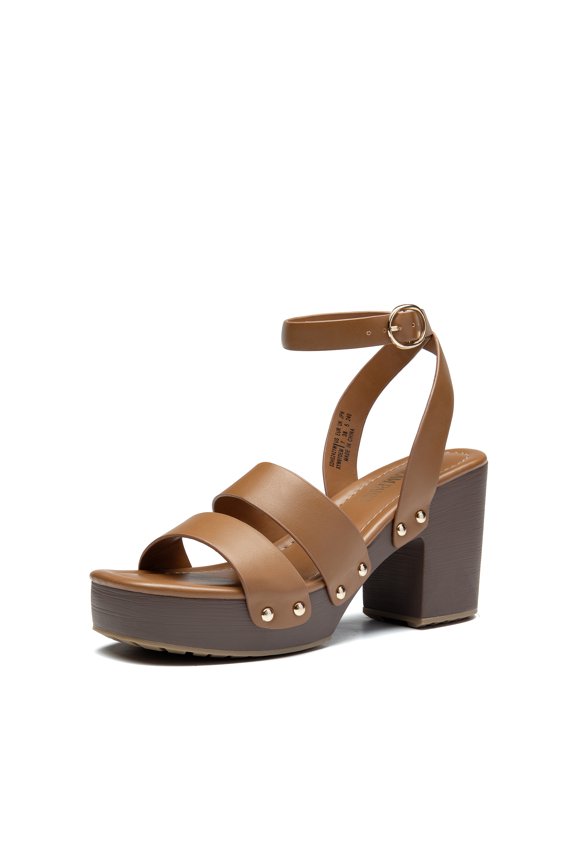 Women's Chunky Platform Ankle Multi Strappy Heels Round Open Toe Summer Sandals