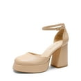 thumbnail image 1 of DREAM PAIRS Women's Chunky Platform High Heels Closed Toe Block Ankle Strap Dress Wedding Party Pumps Shoes, 1 of 8