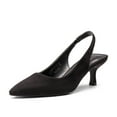 thumbnail image 1 of DREAM PAIRS Women’s Closed Toe Kitten Heels Pointed Toe Slingback Low Heels Dress Bridal Wedding Pumps Shoes, 1 of 6