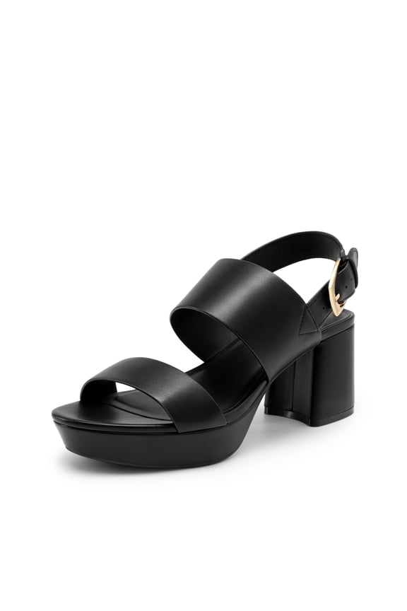 Women's Comfort Chunky Heel Sandals – Platform Block Heels with Adjustable Buckle, Stylish & Comfortable for Daily Wear, Work, & Party Events