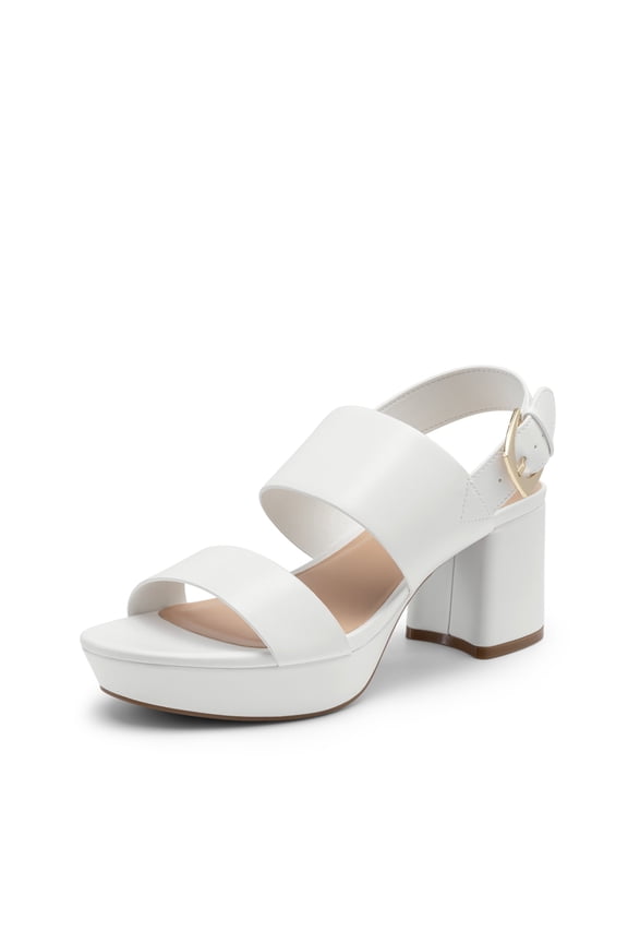 Women's Comfort Chunky Heel Sandals – Platform Block Heels with Adjustable Buckle, Stylish & Comfortable for Daily Wear, Work, & Party Events