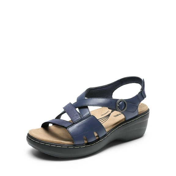 DREAM PAIRS Women's Comfortable Arch Support Wedge Sandals Open Toe Casual Summer Shoes