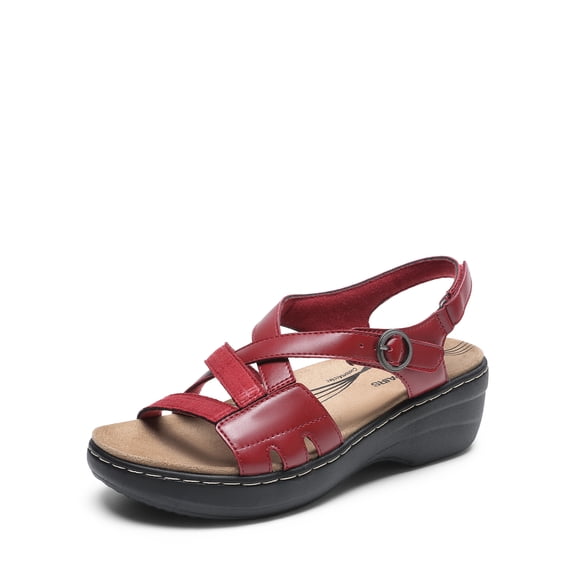 DREAM PAIRS Women's Comfortable Arch Support Wedge Sandals Open Toe Casual Summer Shoes