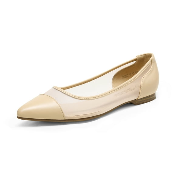 DREAM PAIRS Women’s Comfortable Ballet Dressy Work Pointed Toe Flats Shoes NUDE/MESH SDFA227W size 7.5
