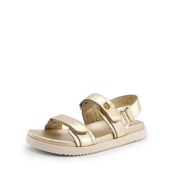 DREAM PAIRS Women's Comfortable Open Toe Flat Sandals Fashion One Band Summer Dessy Sandals