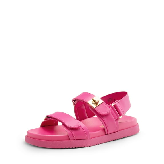 DREAM PAIRS Women's Comfortable Open Toe Flat Sandals Fashion One Band Summer Dessy Sandals