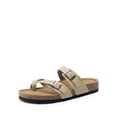 thumbnail image 1 of DREAM PAIRS Women's Cork Style Slides Comfortable Arch Support Sandals with ArchFrame Dual Midsole Suede Insole Slip-on Flat Sandals, 1 of 7