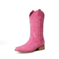 thumbnail image 1 of DREAM PAIRS Women's Cowboy Boots Mid Calf Cowgirl Boots Embroidery Stitched Square Toe Western Boots, 1 of 6
