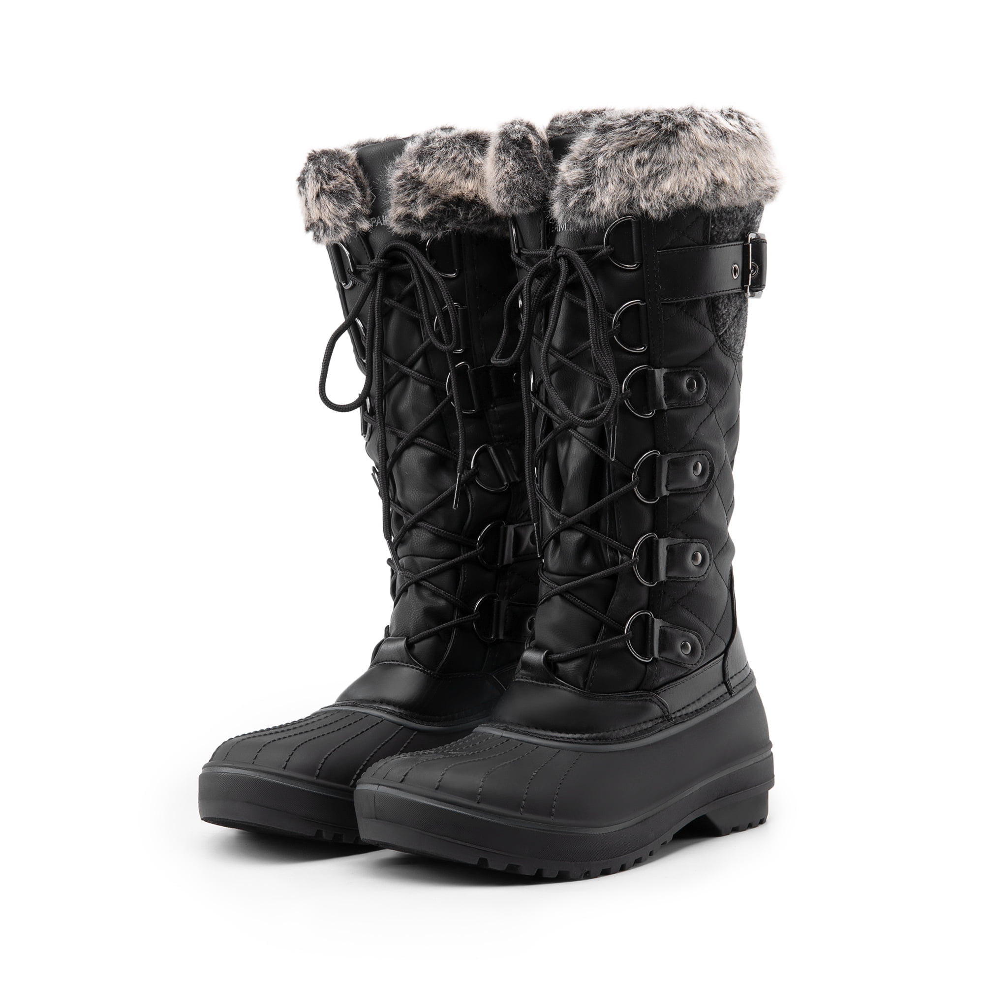 Faux Leather Fur Lined Unisex Snow Boots.  Size 12 Men’s. Size 14 Women’s Women main image 2