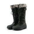 thumbnail image 1 of Dream Pairs Women's Warm Faux Fur Lined Mid Calf Winter Snow Boots BLACK Size 9, 1 of 7