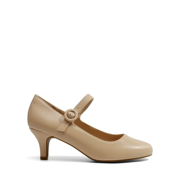 DREAM PAIRS Women's Dress Mary Jane Shoes, Low Kitten Heels Closed Round Toe Comfortable Pumps Shoes for Wedding Dancing Office