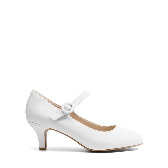 DREAM PAIRS Women's Dress Mary Jane Shoes, Low Kitten Heels Closed Round Toe Comfortable Pumps Shoes for Wedding Dancing Office