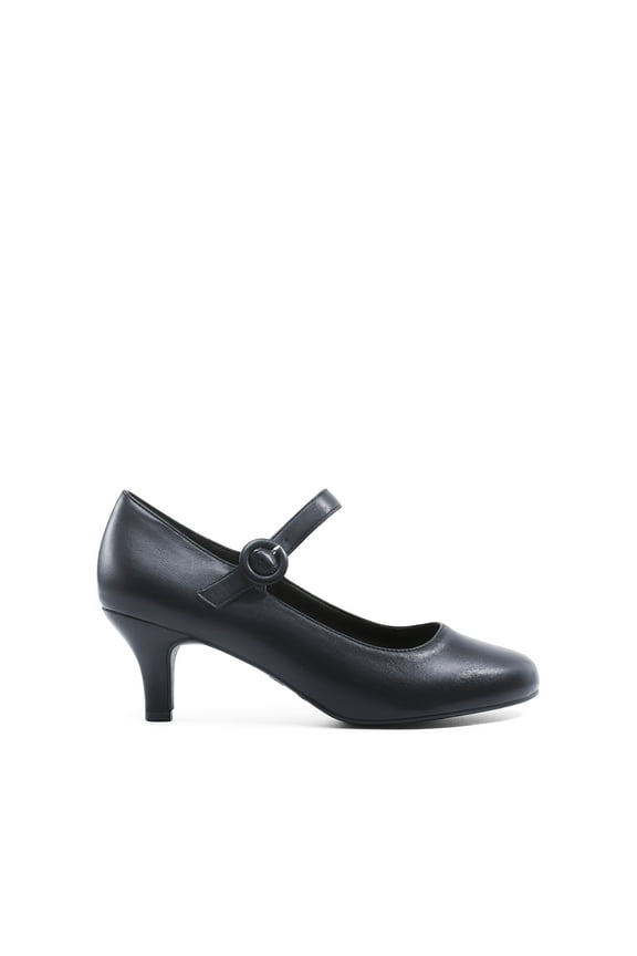 Women's Dress Mary Jane Shoes, Low Kitten Heels Closed Round Toe Comfortable Pumps Shoes for Wedding Dancing Office
