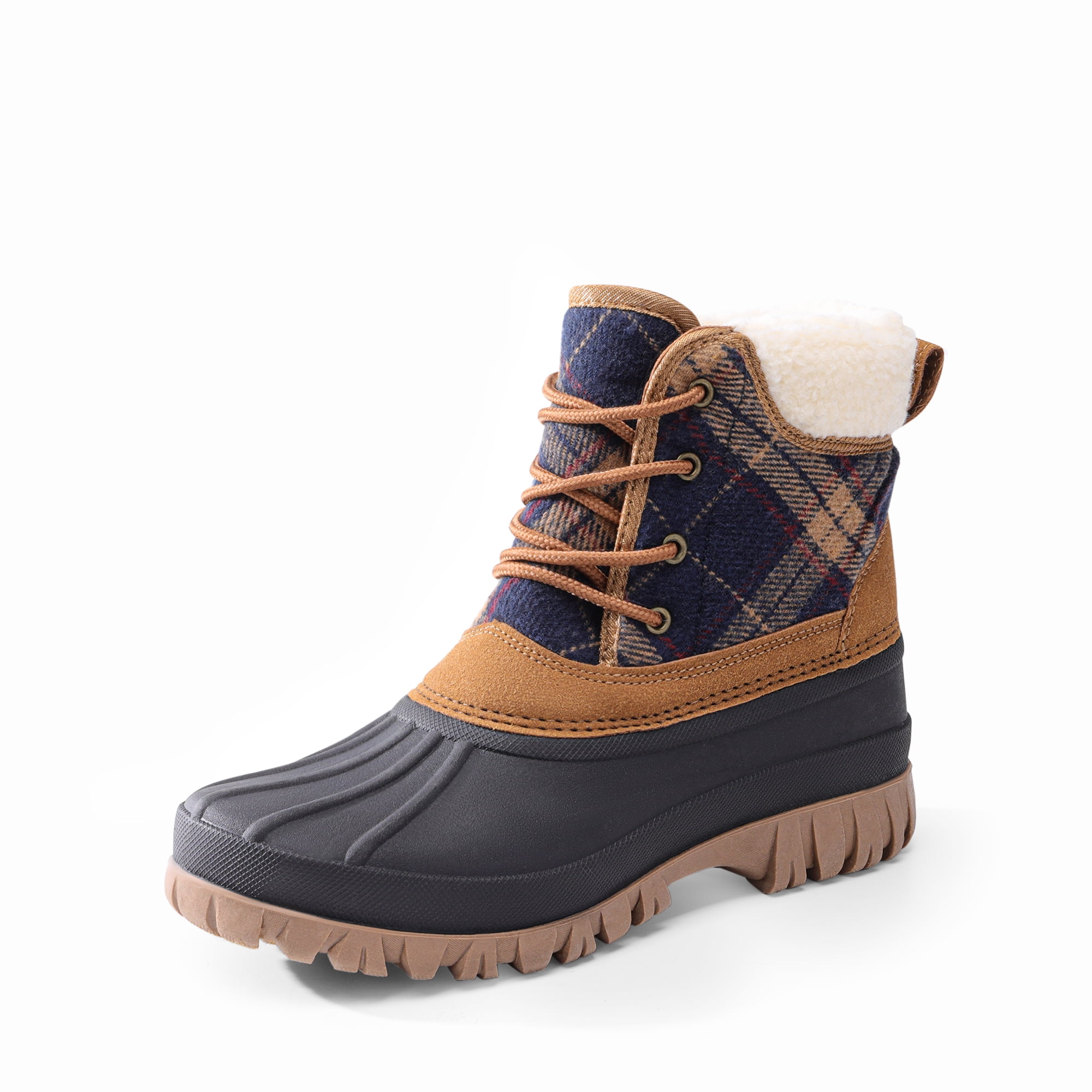 DREAM PAIRS Women's Duck Boots Winter Snow Boots Warm Faux Fur