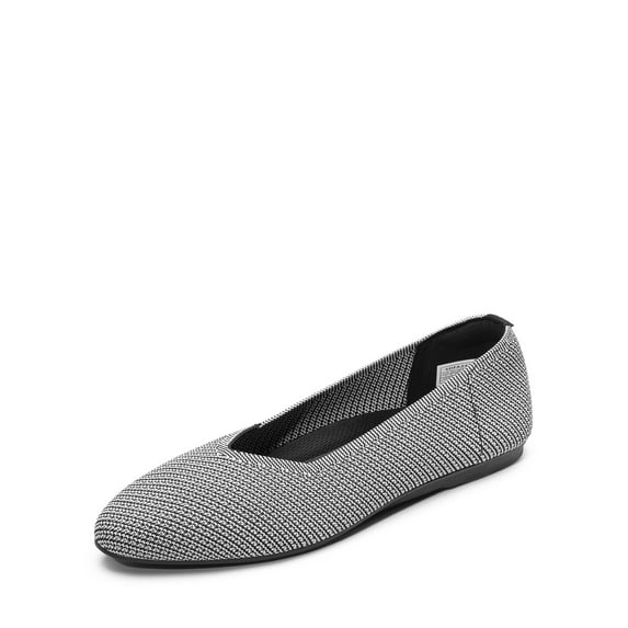 DREAM PAIRS Women's Eco-Friendly Knitted Flats | Almond-Toe Comfort with Arch Support & Non-Slip Rubber Outsole