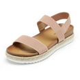 thumbnail image 1 of DREAM PAIRS Women’s Elastic Ankle Strap Open Toe Espadrille Platform Sandals ROSAN BLUSH size 5.5, 1 of 4