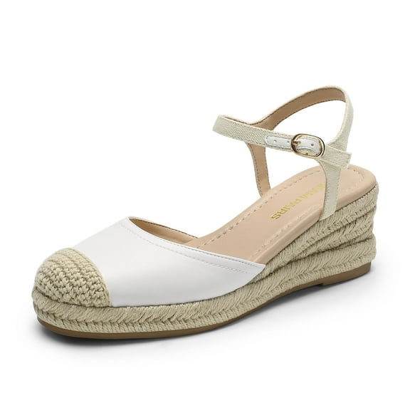 DREAM PAIRS Women's Espadrilles Closed Toe Ankle Strap Wedge Sandals Dressy Summer Platform Heel Sandals
