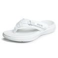 thumbnail image 1 of DREAM PAIRS Women's Fashion Comfort Arch Support Soft Cushion Flip Flops Thong Sandals Slippers BREEZE-1 WHITE Size 11, 1 of 4