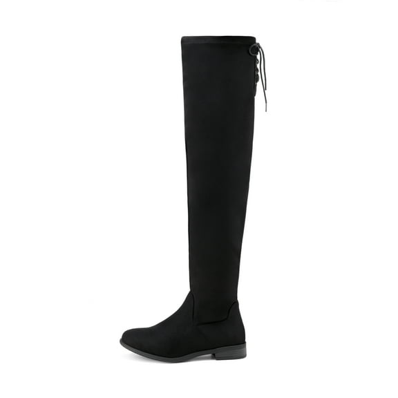 Women Over The Knee Riding Boots High Shaft Low Block Heel Equestrian Style Tall Boots Comfortable for All Day Wear