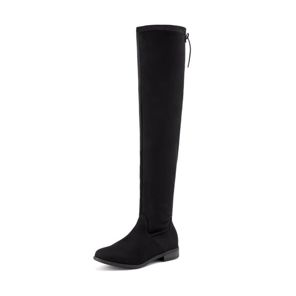 DREAM PAIRS Women's Fashion Over The Knee High Low Block Heel Riding Boots UPLACE BLACK Size 9.5
