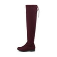 thumbnail image 1 of Women Over The Knee Riding Boots High Shaft Low Block Heel Equestrian Style Tall Boots Comfortable for All Day Wear, 1 of 4