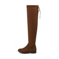 thumbnail image 1 of Women Over The Knee Riding Boots High Shaft Low Block Heel Equestrian Style Tall Boots Comfortable for All Day Wear, 1 of 4